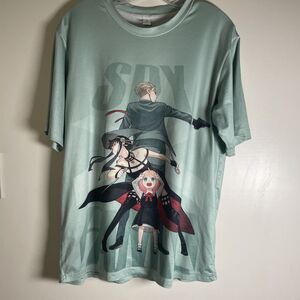 Anime SPY×FAMILY Anya  3D T-Shirts Streetwear Men’s M Light Green